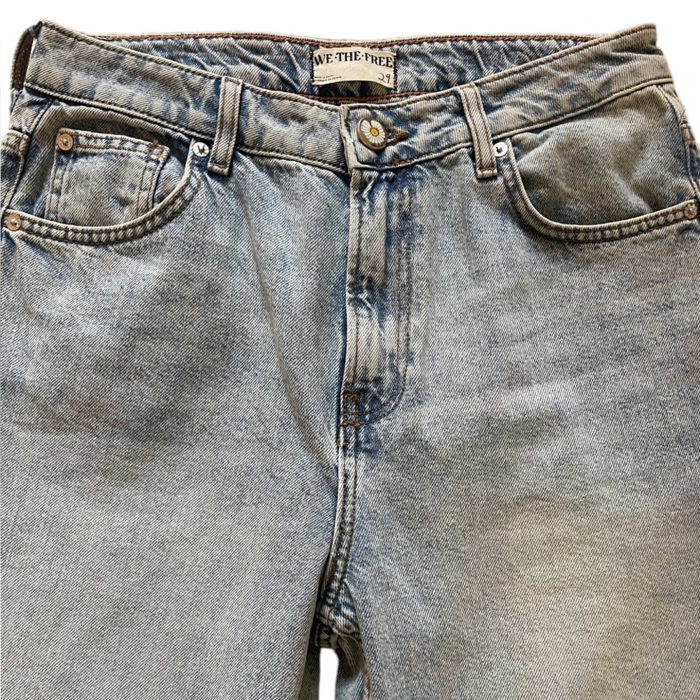 We The Free Light Blue Straight Leg Jeans - Picture 6 of 10